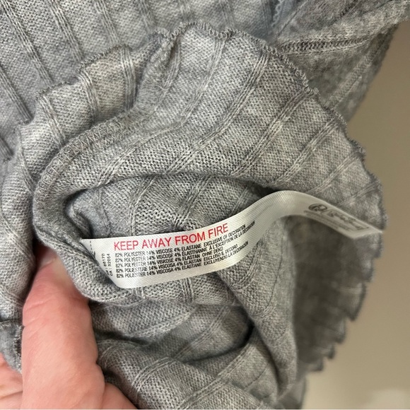 Out From Under Women's Lila Brushed Ribbed Wrap Lounge Gray Top Size Small - Picture 6 of 8